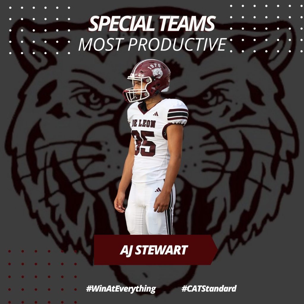special teams most productive player of the game aj stewart