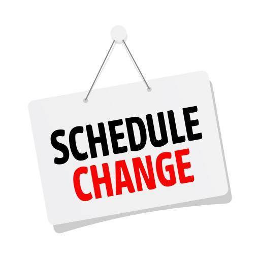schedule change sign 