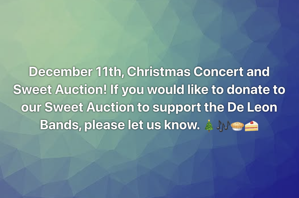 Sweet auction information text