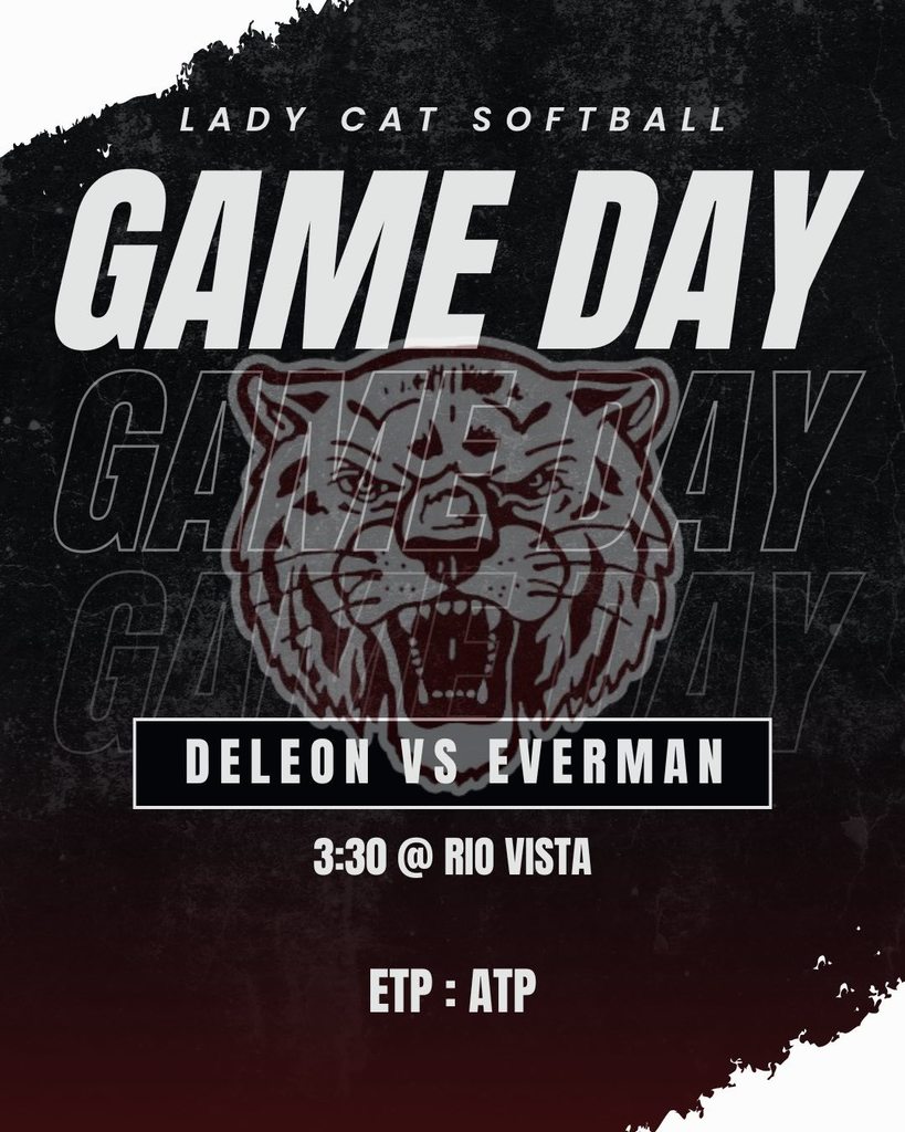 game day graphic vs everman at rio vista at 3:30 PM