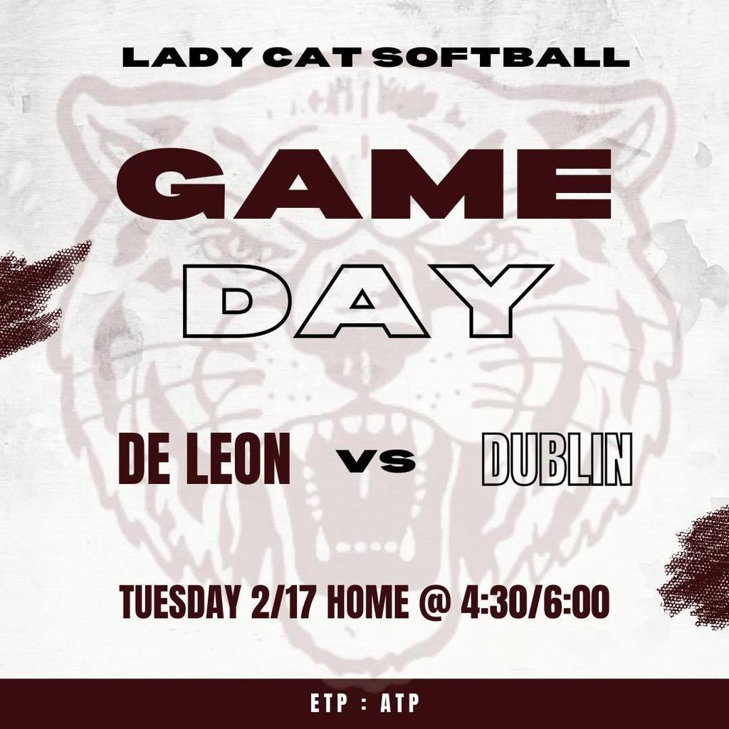 softball game day graphic vs dublin at home 4:30 and 6 pm