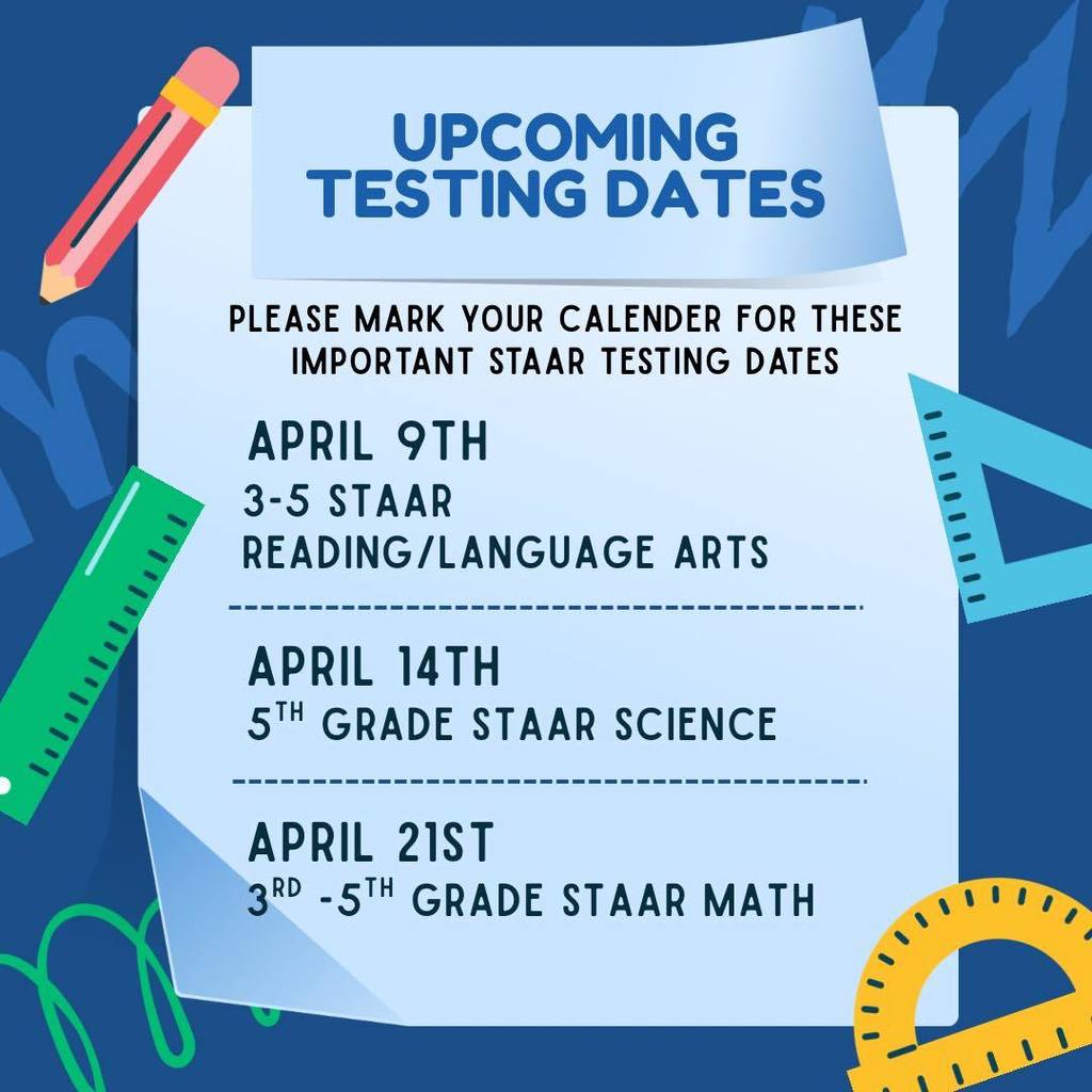 DES Upcoming Testing Dates