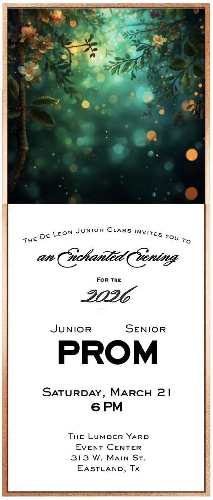 junior and senior prom invite