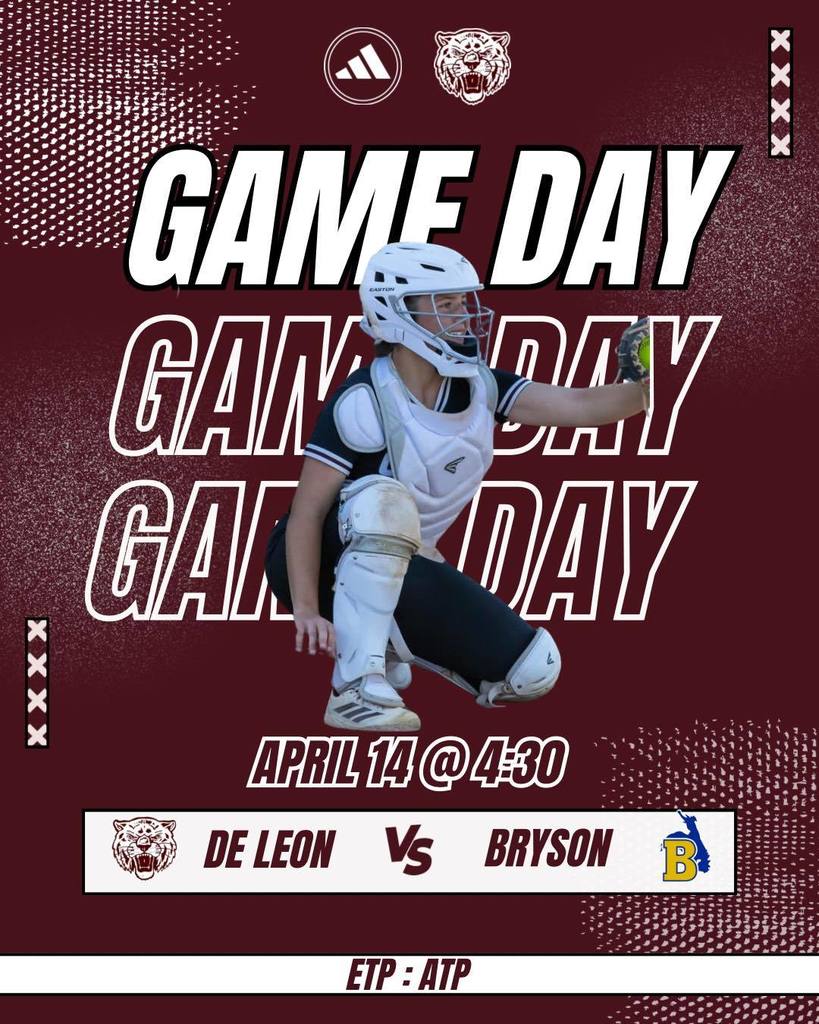 game day promo for today's softball game vs bryson at 4:30 pm 