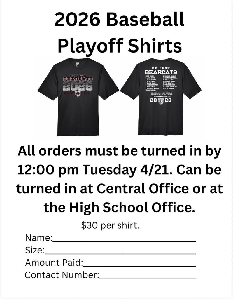 2026 baseball playoff shirt order form