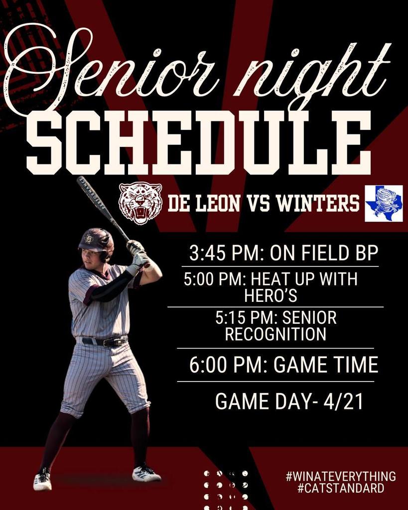 senior night schedule flyer