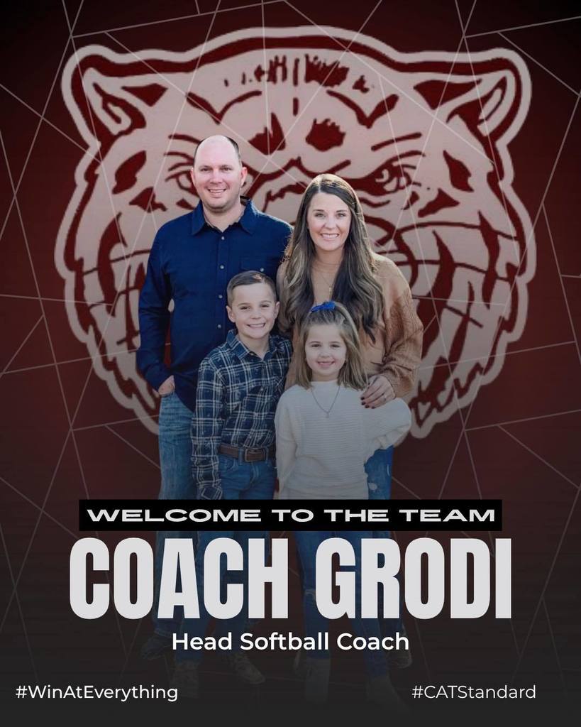 welcome to the team coach grodi head softball coach text and family picture
