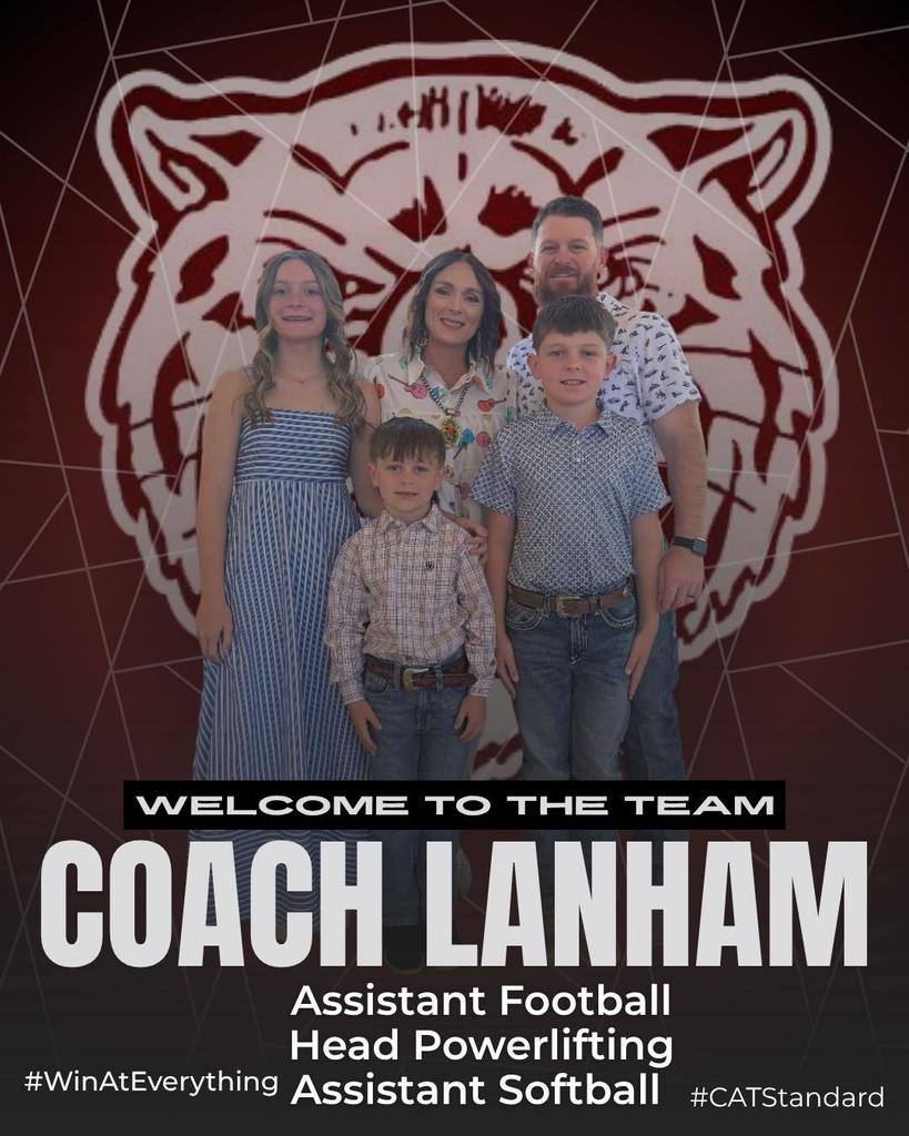 new coach,  elementary teacher and their family introduction graphic