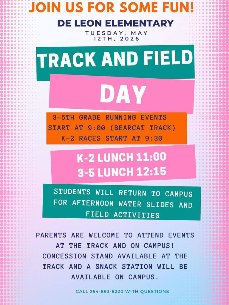 elementary field day schedule graphic