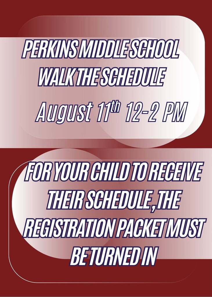 walk the schedule text information