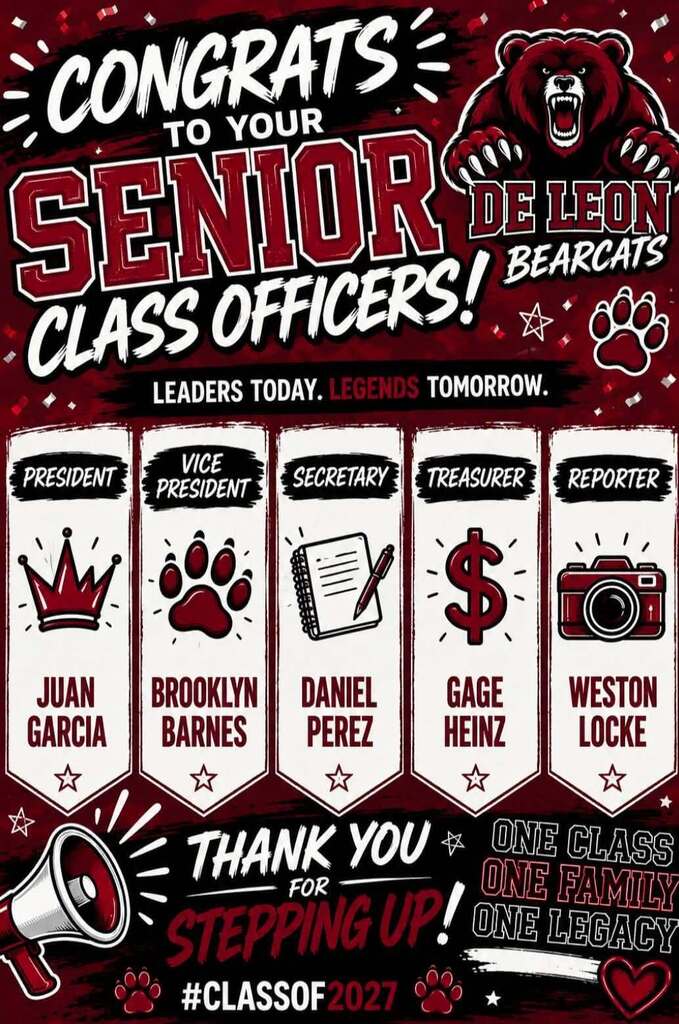 senior class officer text graphic