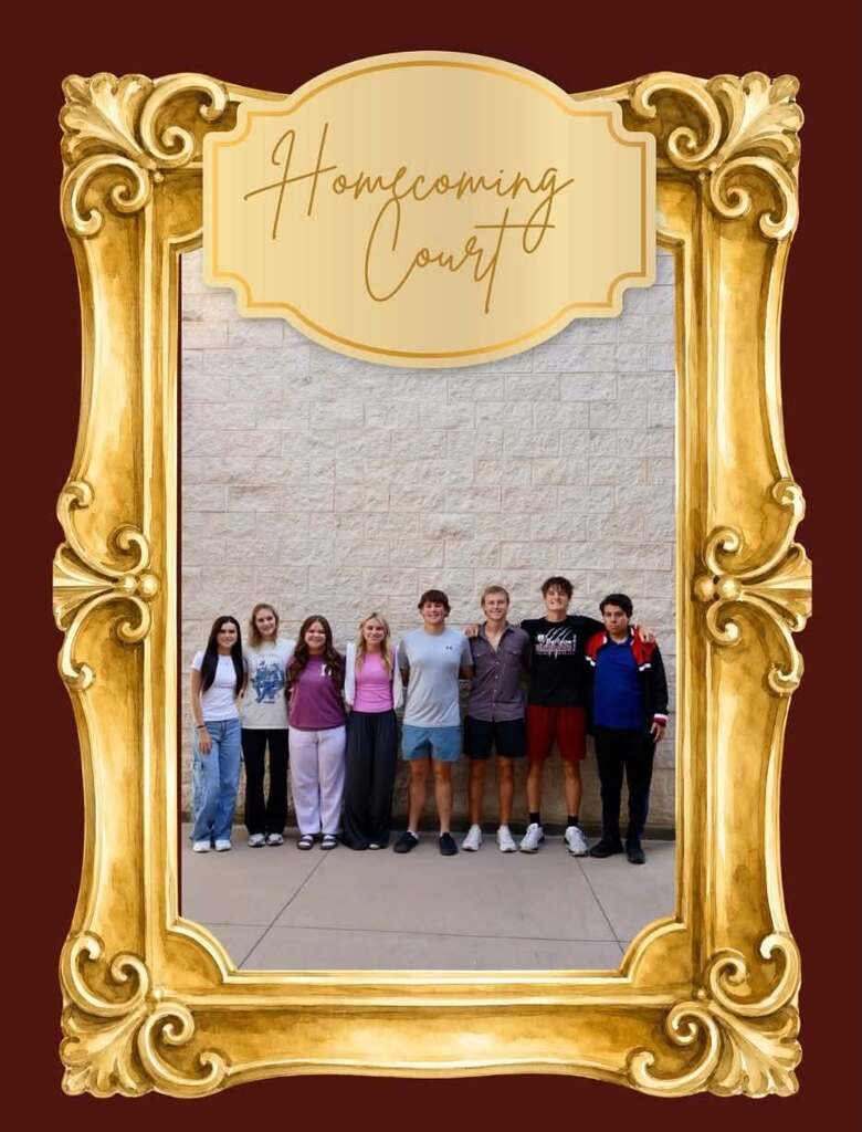 De Leon High School 2026 Homecoming Court group picture