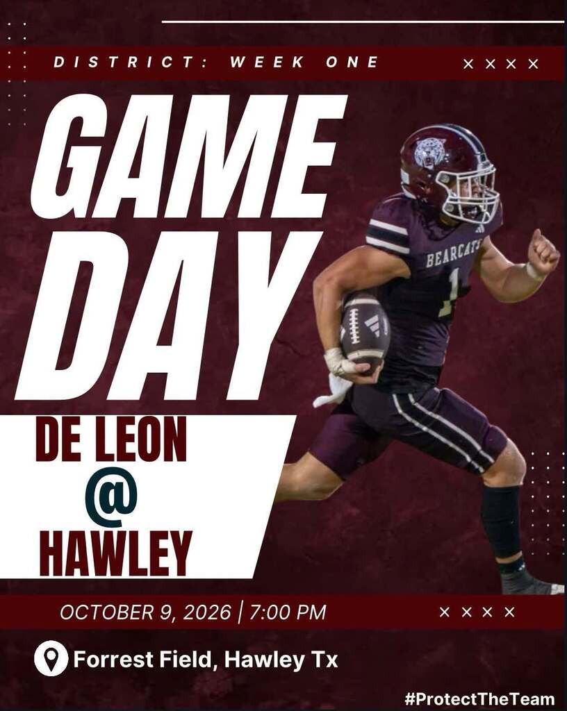 game day promo flyer for game versus hawley tonight