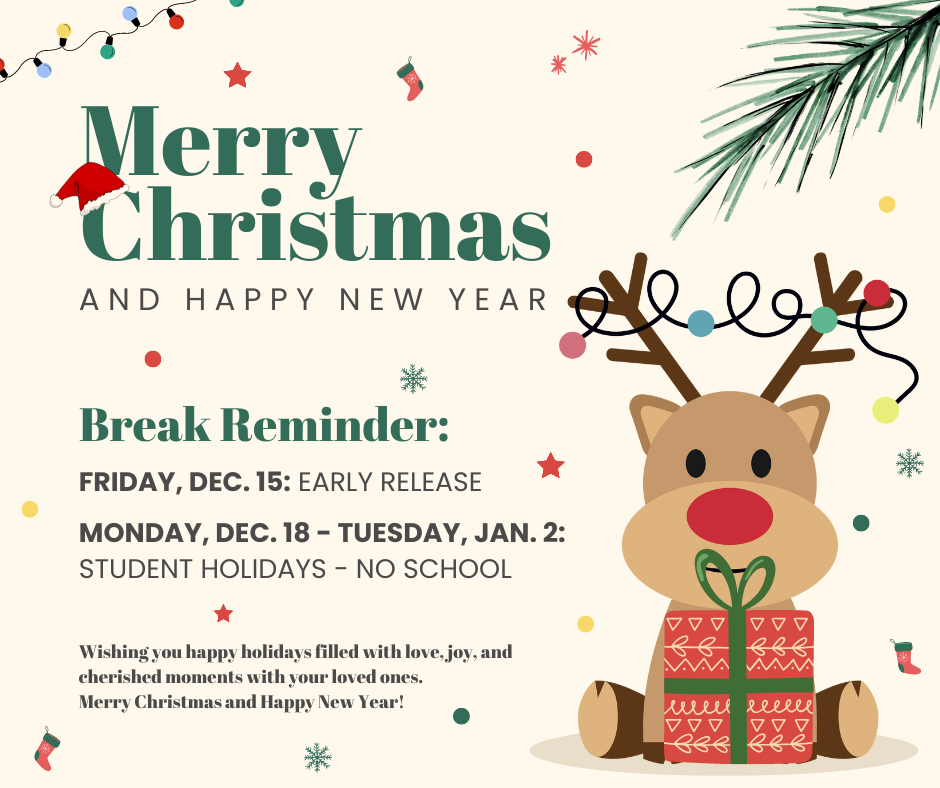 holiday break facebook post