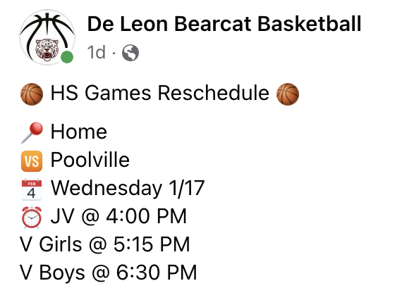 game day schedule