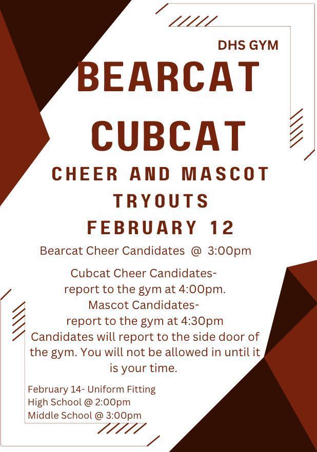 cheer tryouts flyer