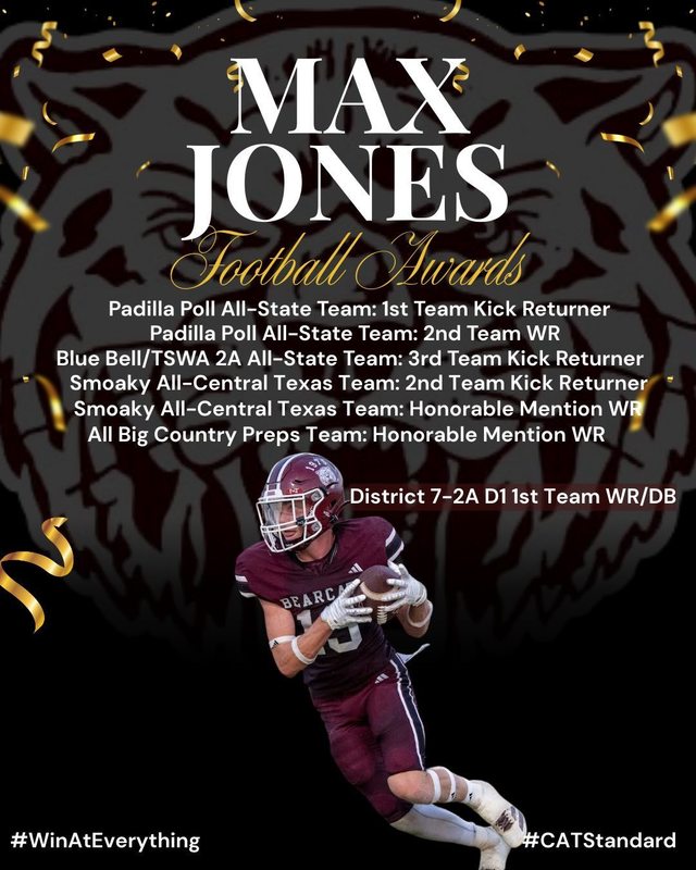 max jones football awards