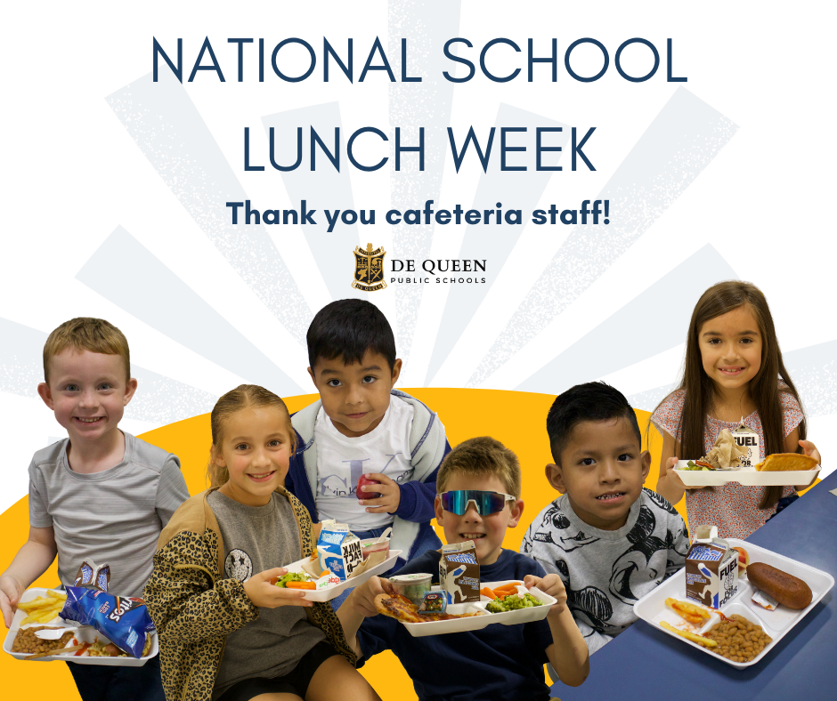 It’s National School Lunch Week! 🍎 Our youngest Leopards at De Queen Primary are fueling their day with healthy meals and happy smiles. 💛