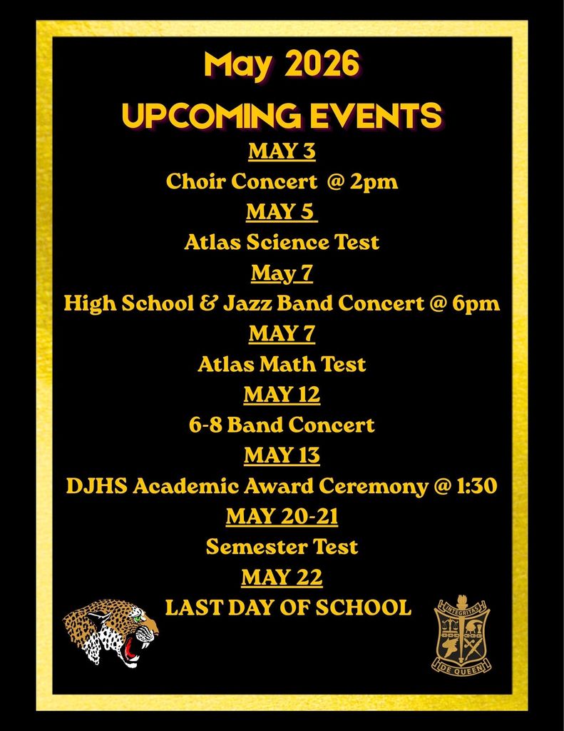 DJHS May 2026 Events