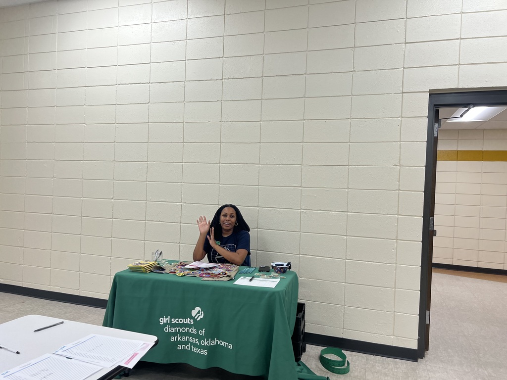 Girl Scout representative at Parents Make a Difference Night.