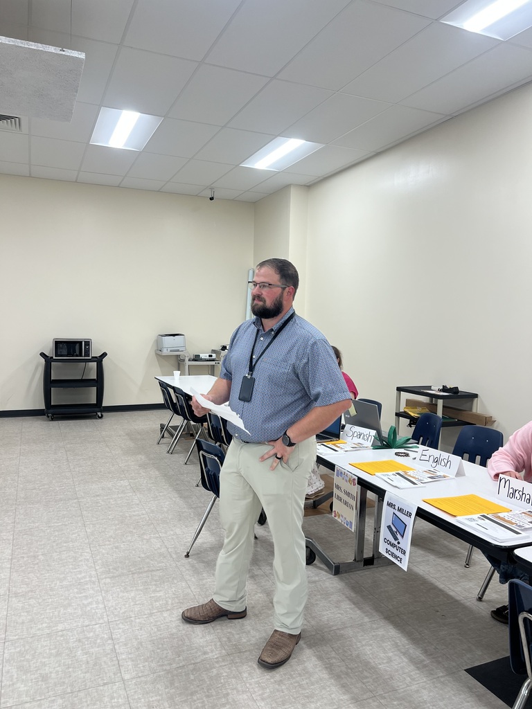 Mr. Hanney speaking to parents.