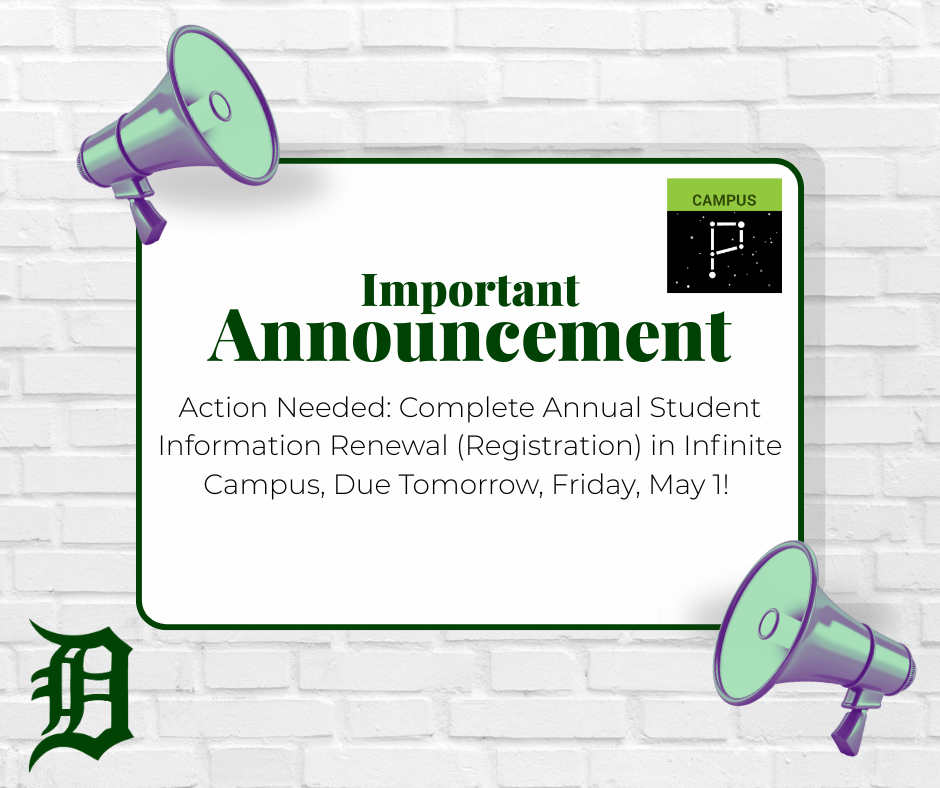 Important announcement flyer.
