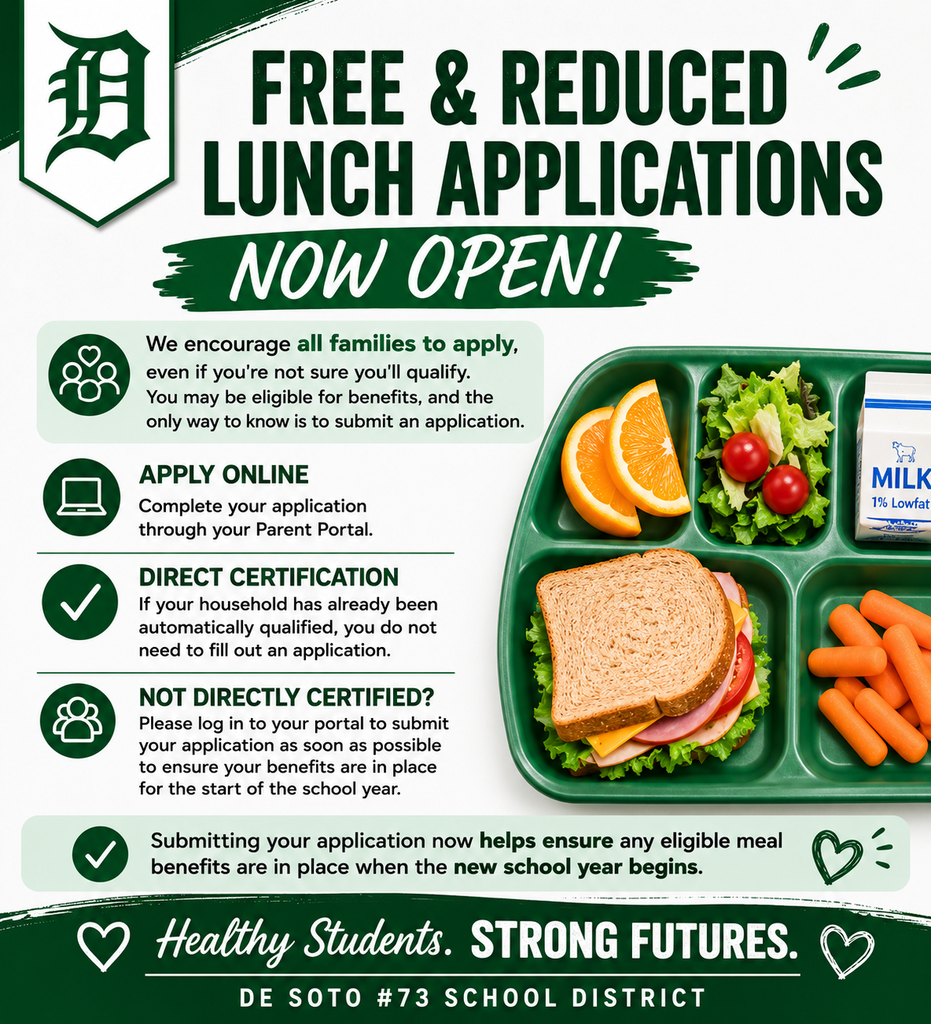 Free and Reduced Lunch Applications Informational Flyer.