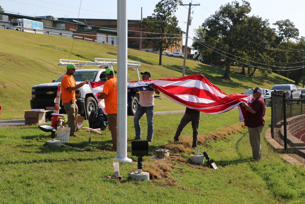 Photo of flag pole.