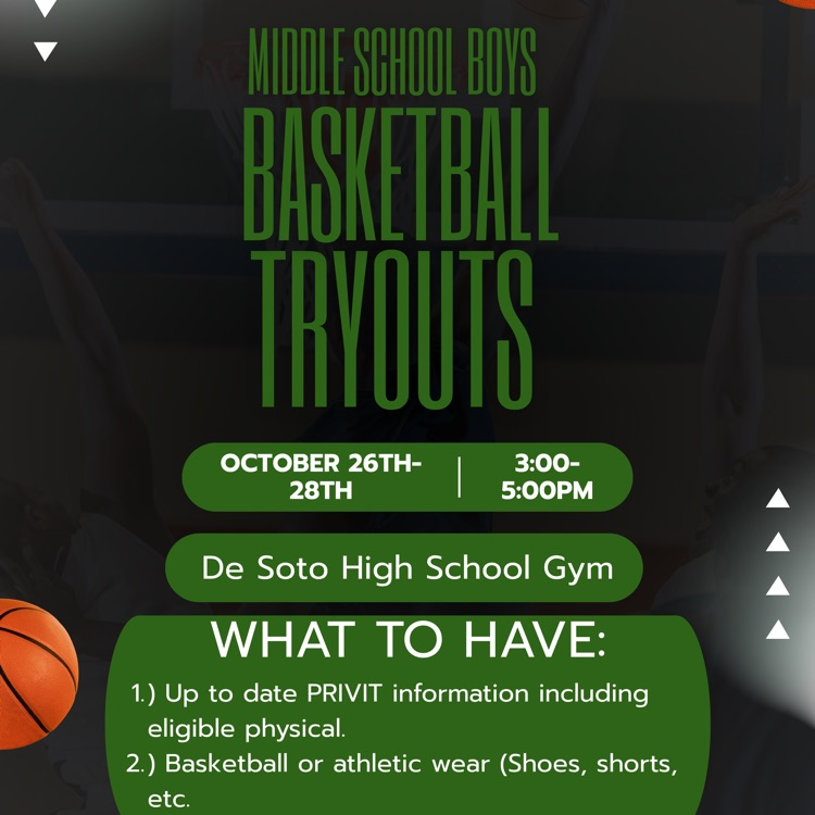 DMS basketball tryouts flyer