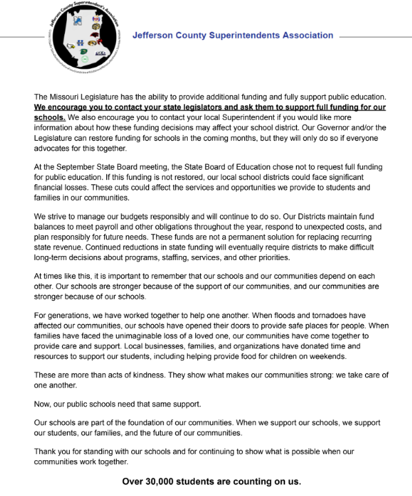Photo of superintendents call for action 