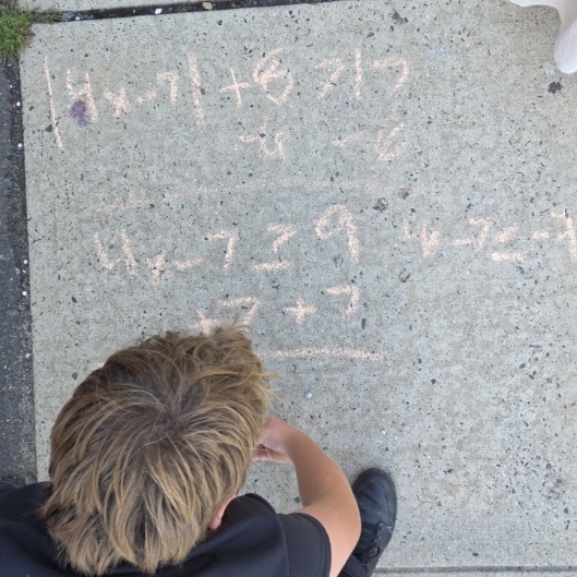 Why not do math in chalk on this beautiful day?!