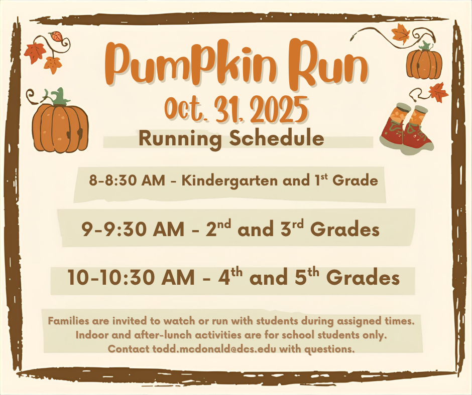 Pumpkin Run Schedule