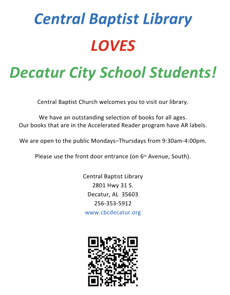 Central Baptist loves DCS students!