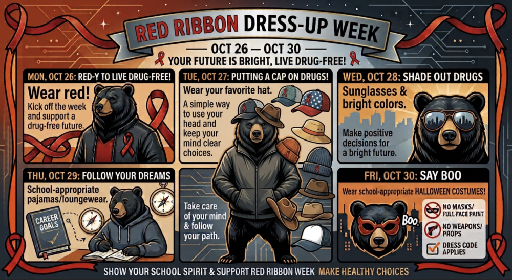 Red Ribbon Dress Up Week