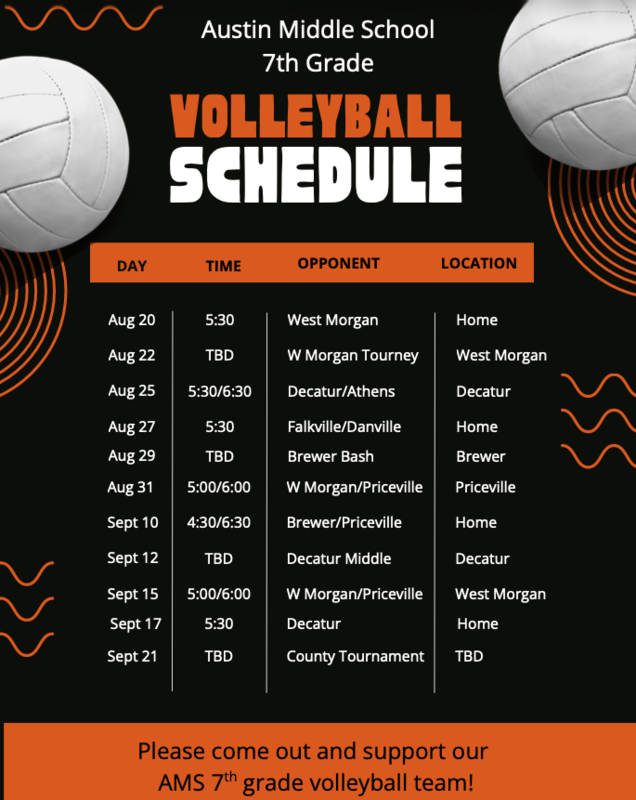 Volleyball schedule
