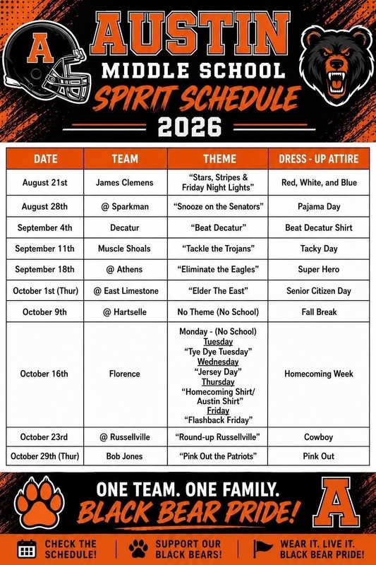 spirit schedule