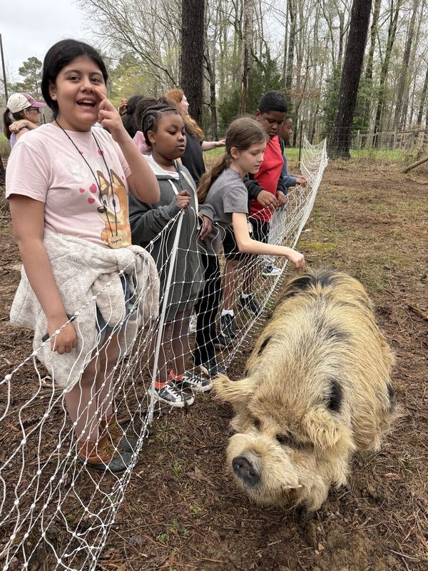 Students at farm