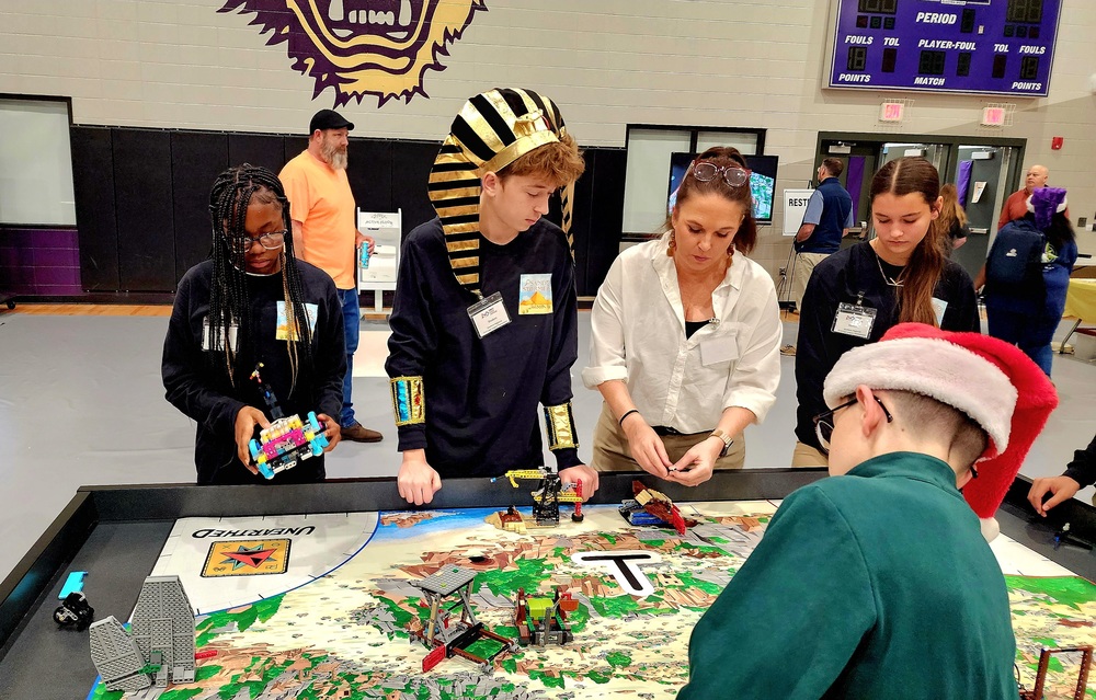 Students prepping for the Robotics Competition 