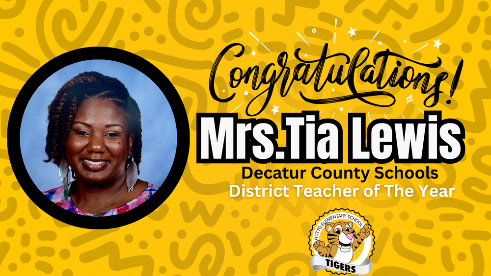 This image contains a picture of Decatur County Teacher of the Year, Mrs. Lewis.