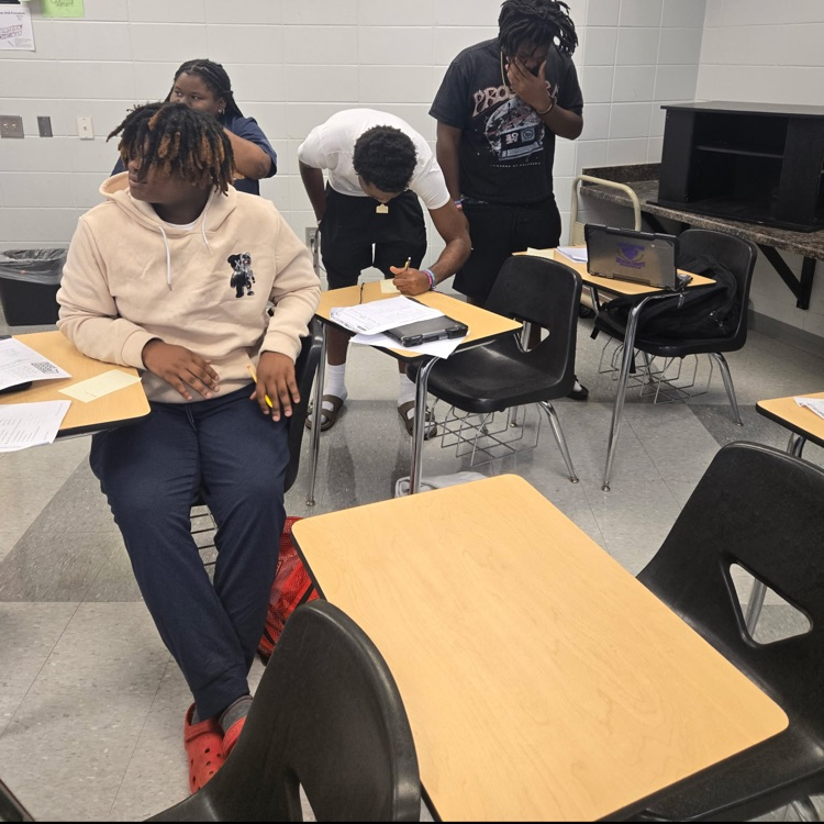 Spanish 1, 3rd block is working on interpersonal communication.  They are exchanging information ( topic is dates of events, birthdays, etc). At the end, whoever has the most information on their classmates, all correct, wins!