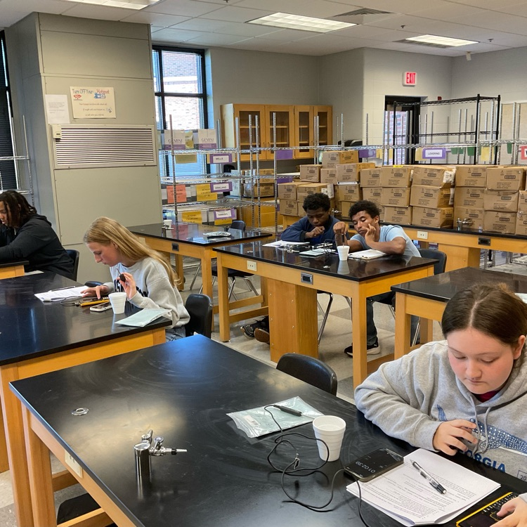 Advanced Algebra students completed an exponential lab activity in Mr. Harper's class.