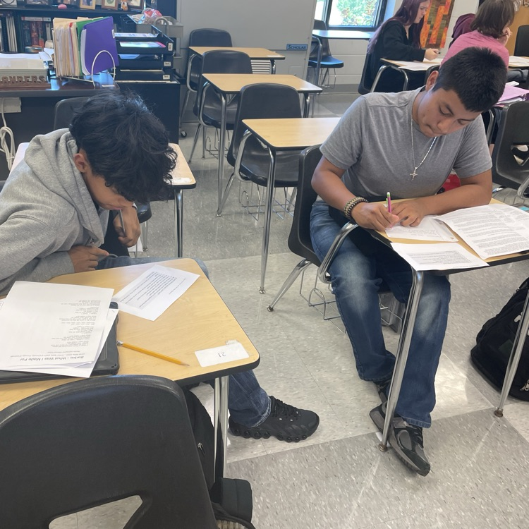 English II students compare the themes in Chopin's "Story of an Hour" and Eilish's "What Was I Made For."