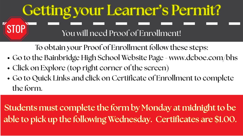 Learner's Permit Instructions