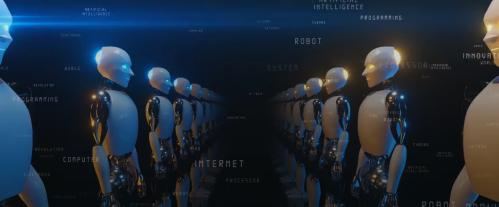 This image contains a picture of robots.