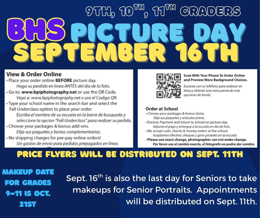 Flyer for picture day