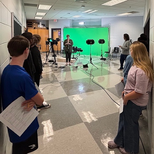 Honor’s world history students filmed their research on world religions with the help of AVFT students.