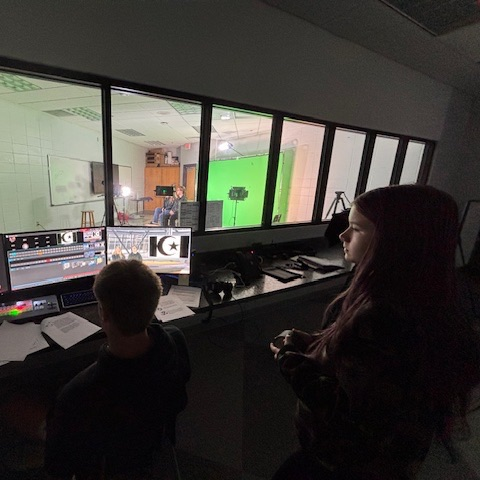 Honor’s world history students filmed their research on world religions with the help of AVFT students.