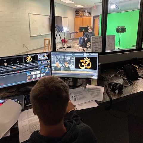 Honor’s world history students filmed their research on world religions with the help of AVFT students.