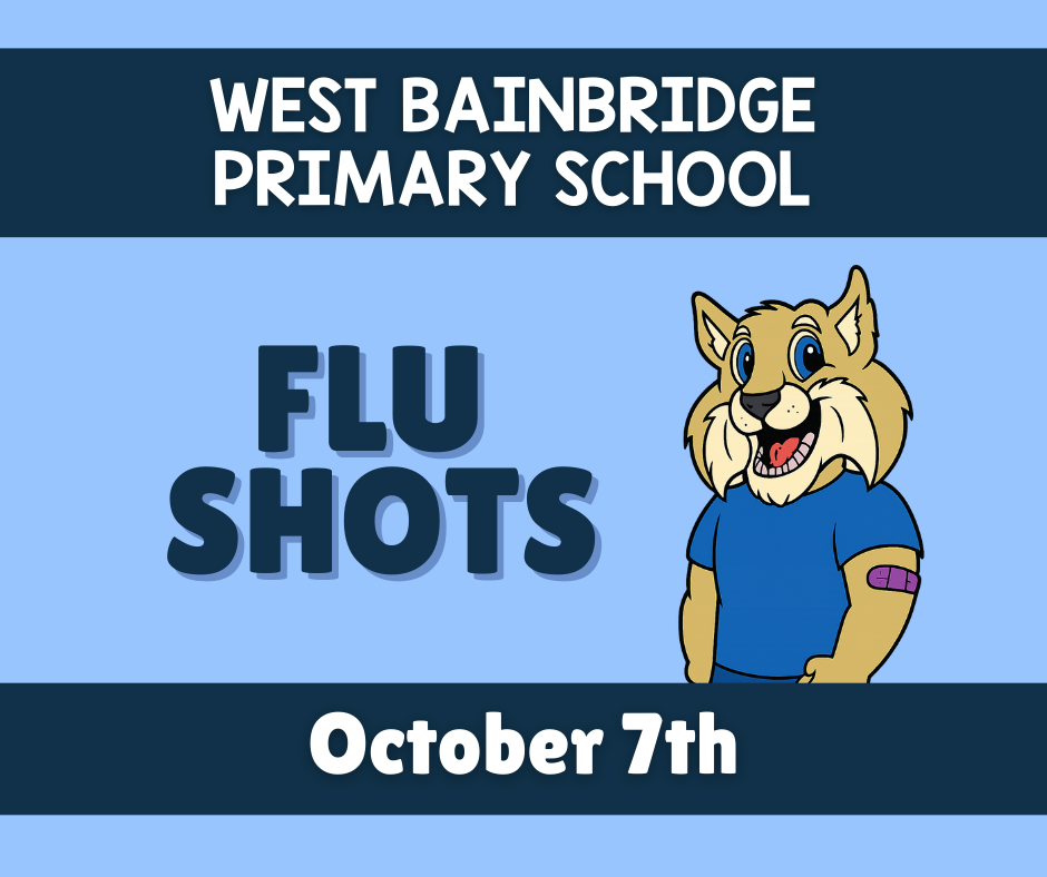 flu shot flyer with a picture of a wildcat