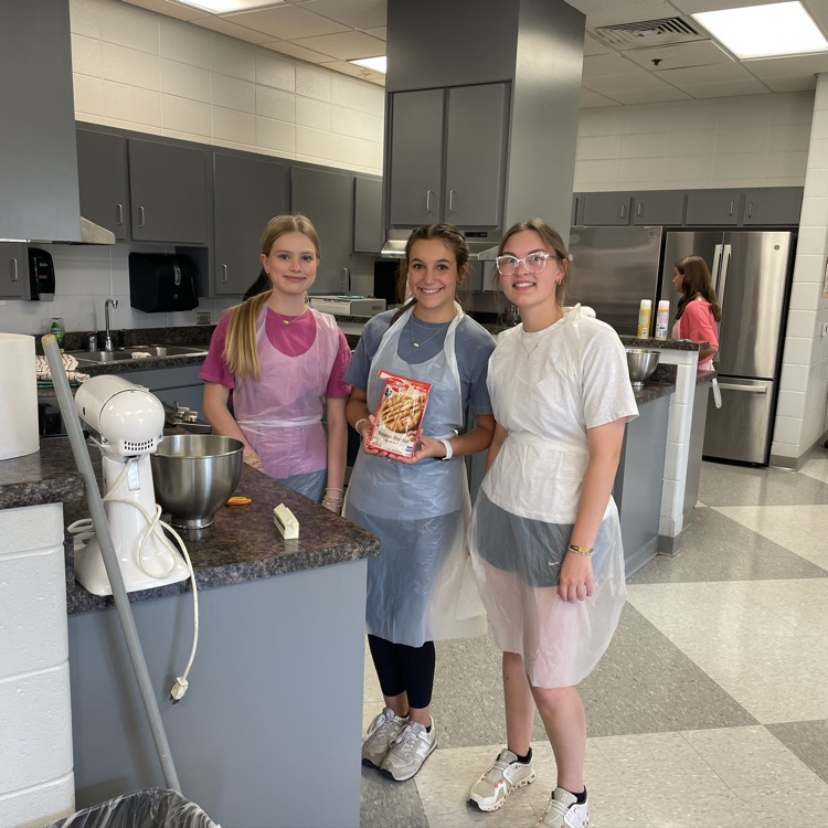 Anchor Club members baked goodies for tomorrow and Friday’s bake sale.